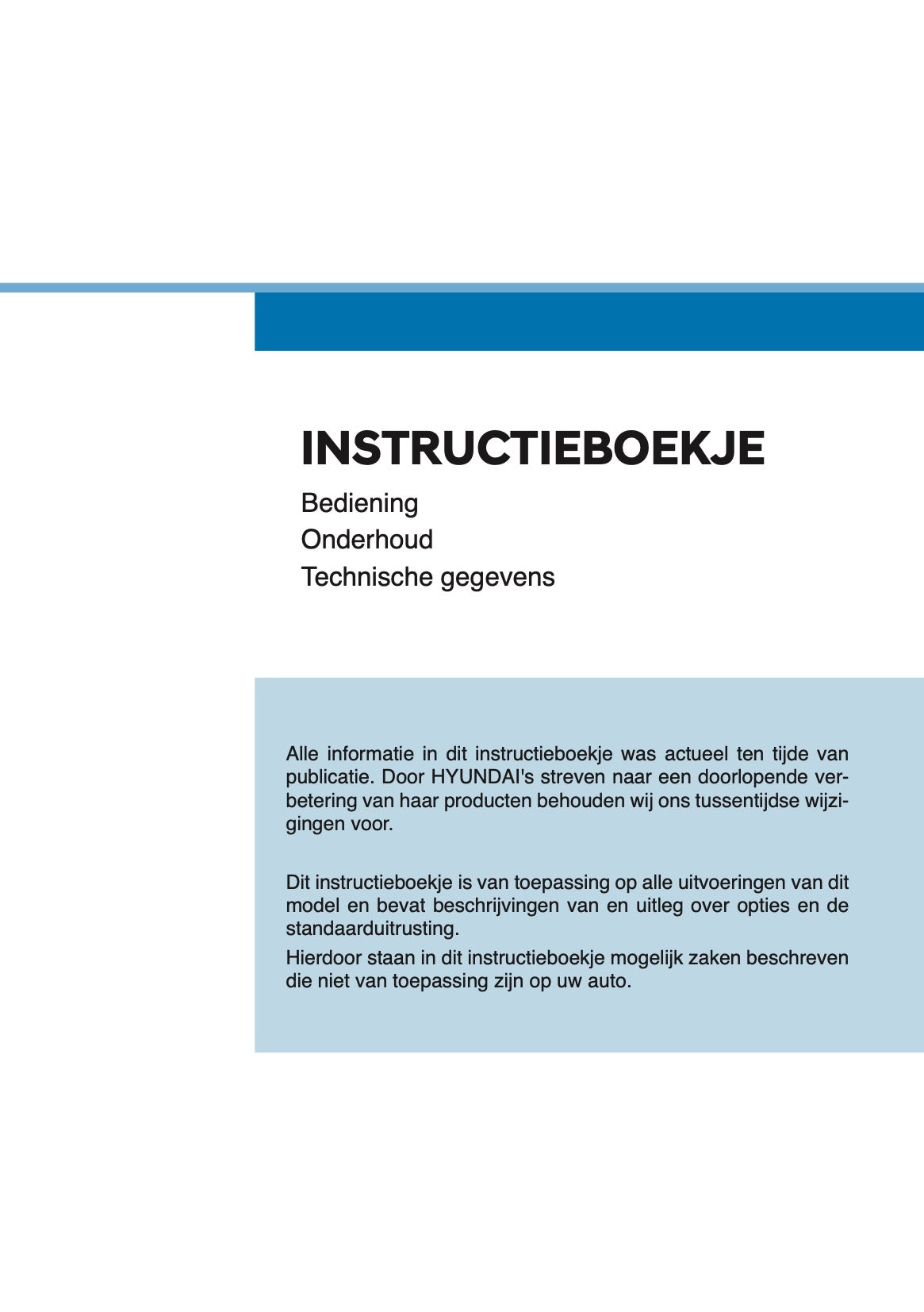2025 Hyundai i10 Gebruikershandleiding | Nederlands