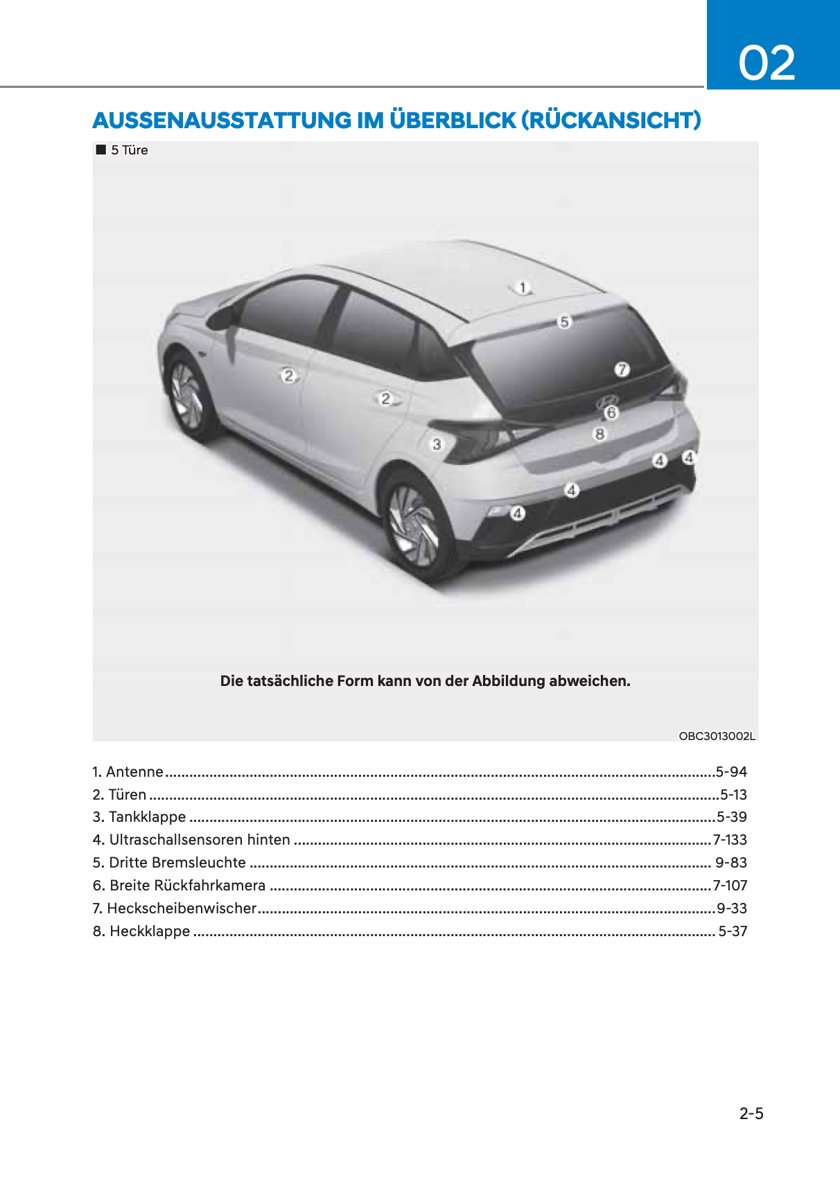 2023-2024 Hyundai i20/Bayon Bedienungsanleitung | Deutsch