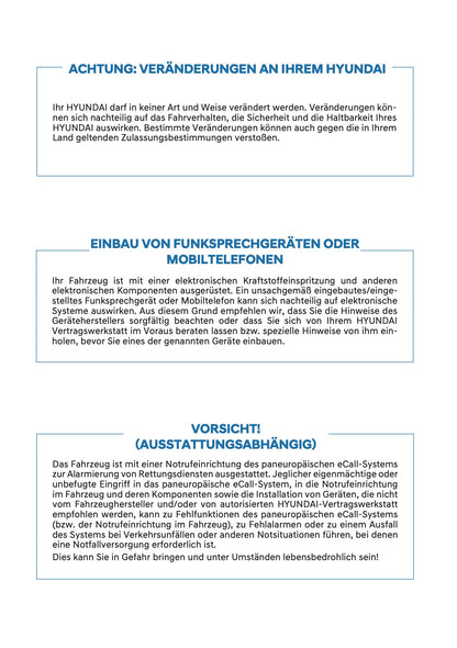 2025 Hyundai i20/Bayon Bedienungsanleitung | Deutsch