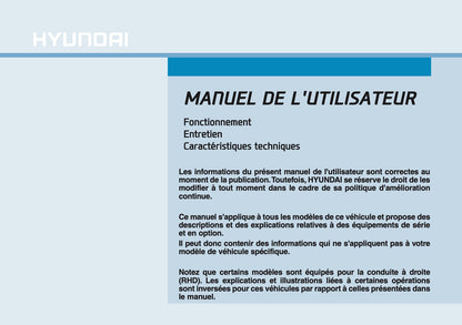 2026 Hyundai i30 Manuel du propriétaire | Français