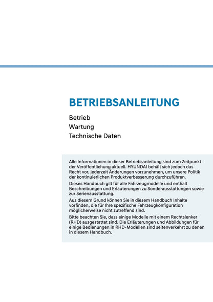 2027 Hyundai Inster Bedienungsanleitung | Deutsch