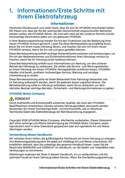 2027 Hyundai Inster Bedienungsanleitung | Deutsch