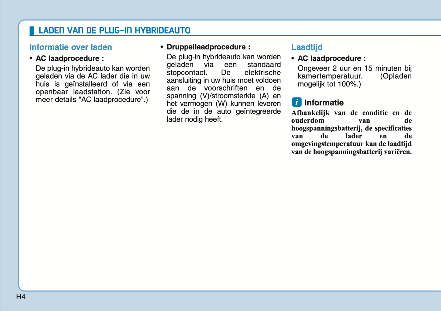 2020-2021 Hyundai Ioniq Plug-in-Hybrid Gebruikershandleiding | Nederlands