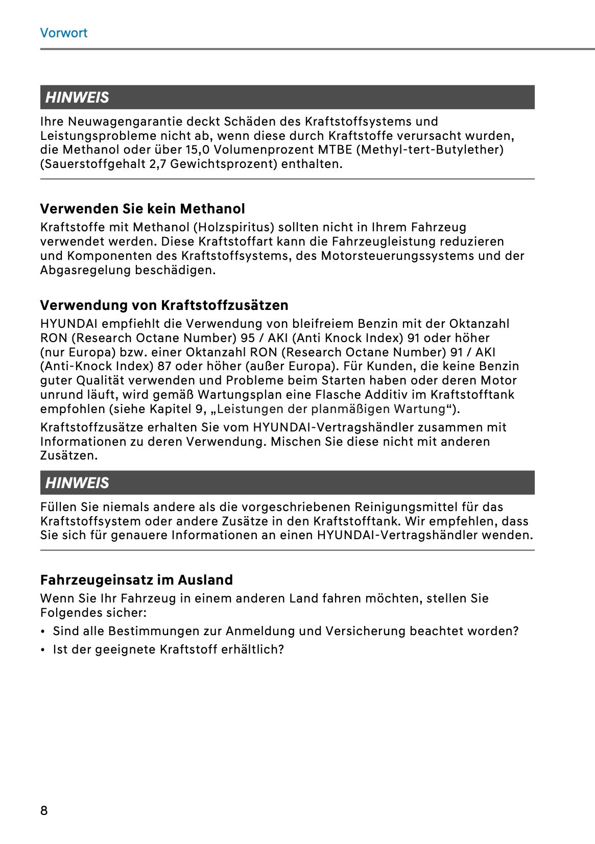 2026 Hyundai Kona Owner's Manual | German