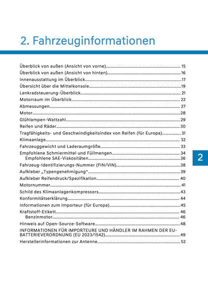 2026 Hyundai Kona Owner's Manual | German