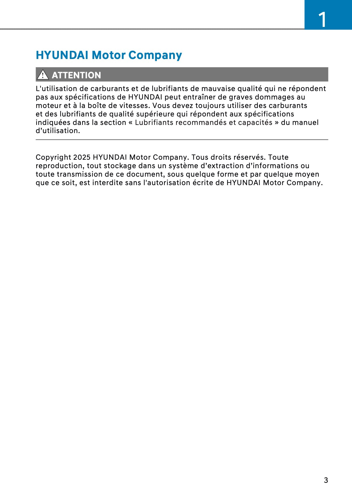 2026 Hyundai Kona Owner's Manual | French