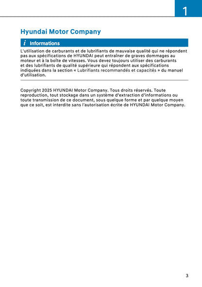 2026 Hyundai Kona Hybrid Owner's Manual | French