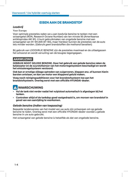 2022 Hyundai Kona Hybrid Owner's Manual | Dutch