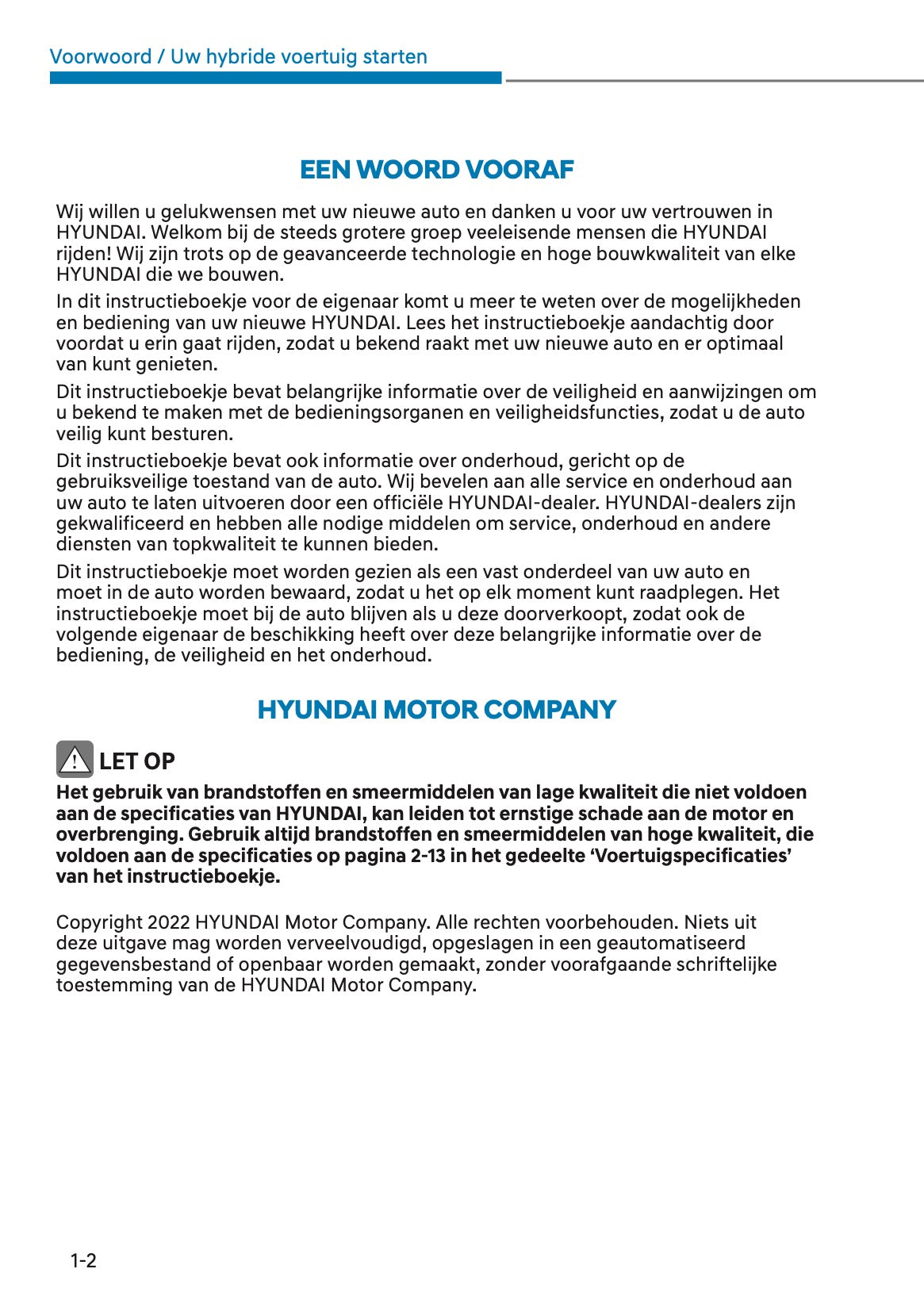 2023 Hyundai Kona Hybrid Owner's Manual | Dutch