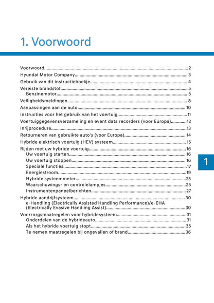 2026 Hyundai Kona Hybrid Owner's Manual | Dutch