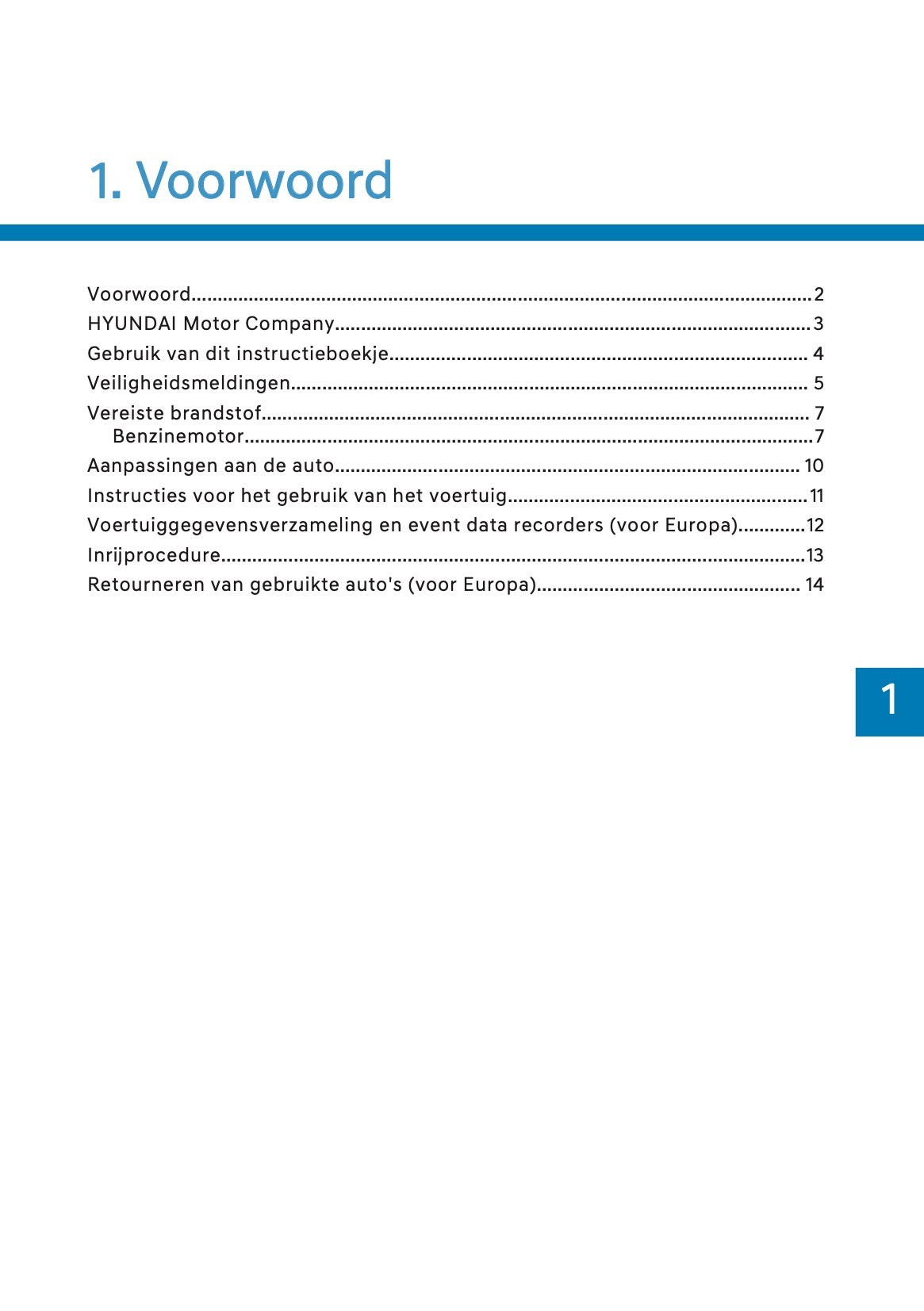2026 Hyundai Kona Owner's Manual | Dutch