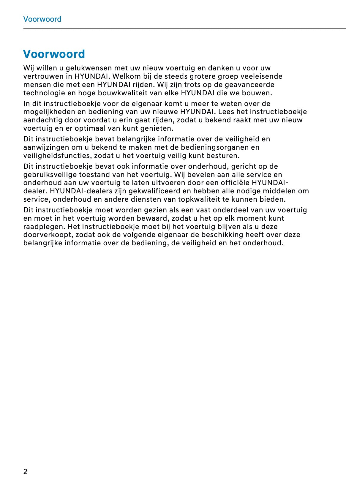 2026 Hyundai Kona Owner's Manual | Dutch