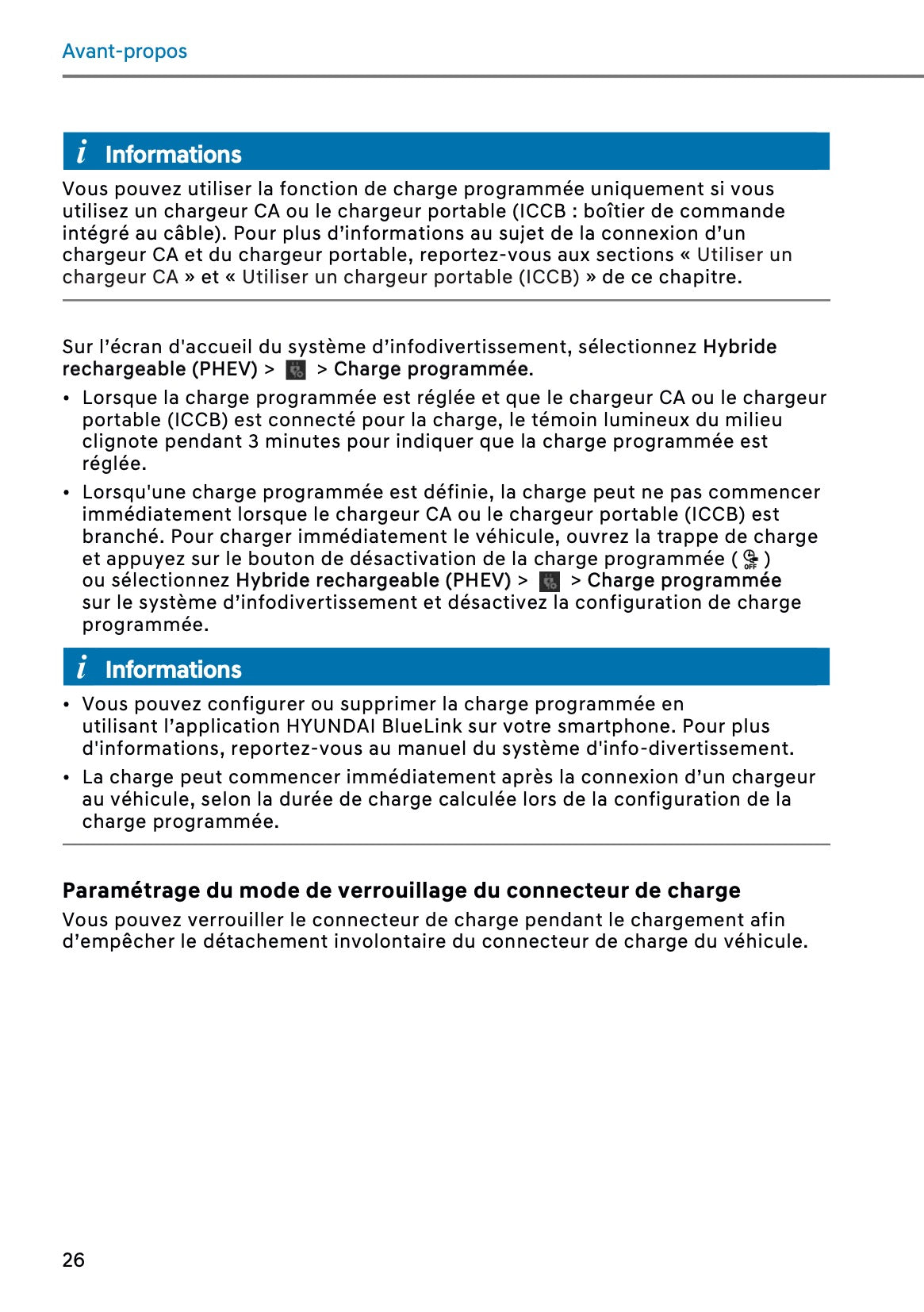 2026 Hyundai Santa Fe PHEV Owner's Manual | French