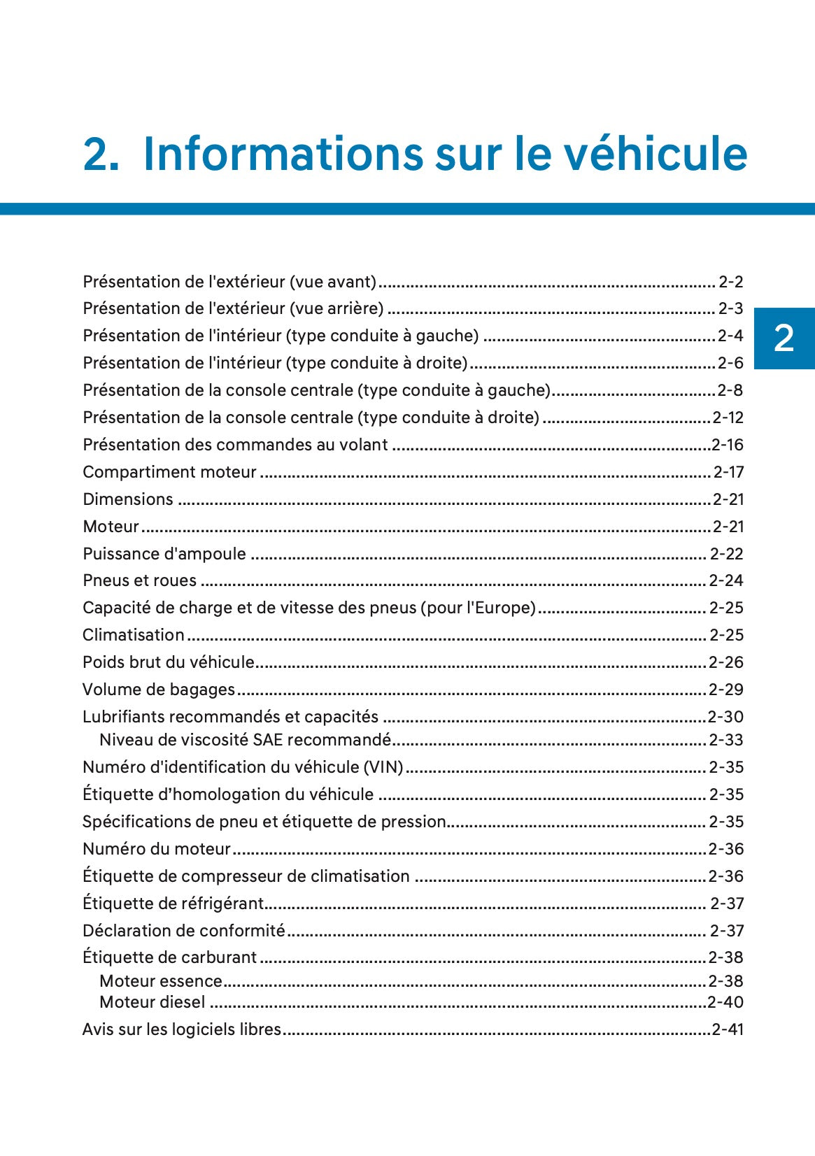 2025-2026 Hyundai Tucson Owner's Manual | French