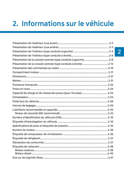 2025-2026 Hyundai Tucson Owner's Manual | French