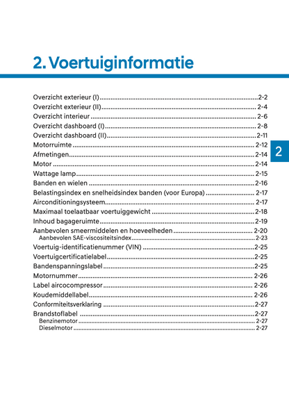 2023 Hyundai Tucson Owner's Manual | Dutch