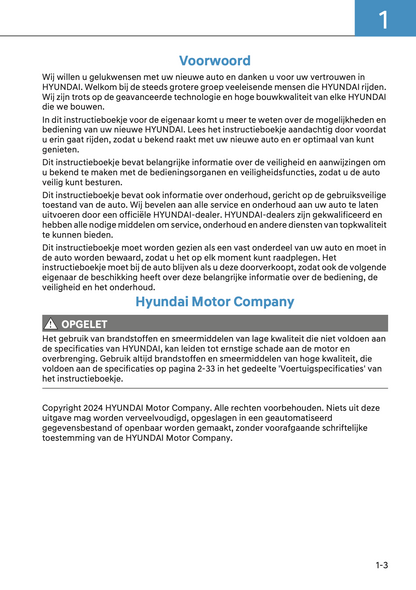 2024-2025 Hyundai Tucson Hybrid/Tucson Plug-in-Hybrid Gebruikershandleiding | Nederlands