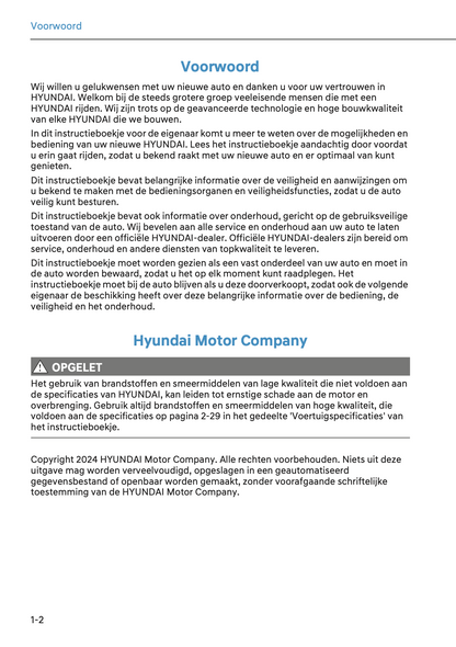 2024-2025 Hyundai Tucson Gebruikershandleiding | Nederlands