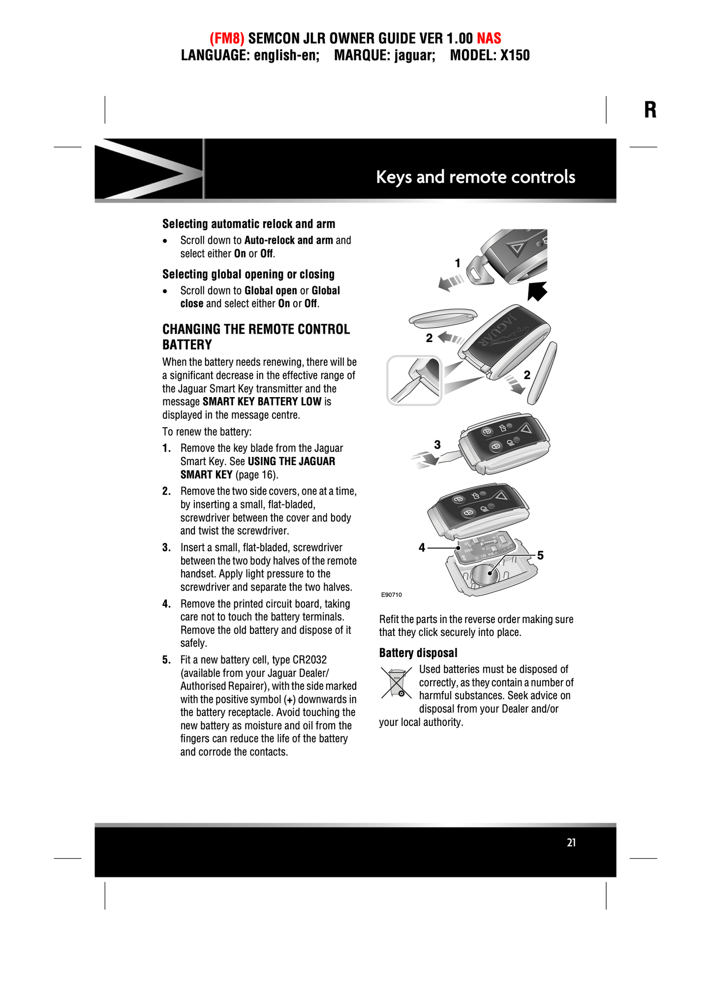 2011 Jaguar XK Owner's Manual | English