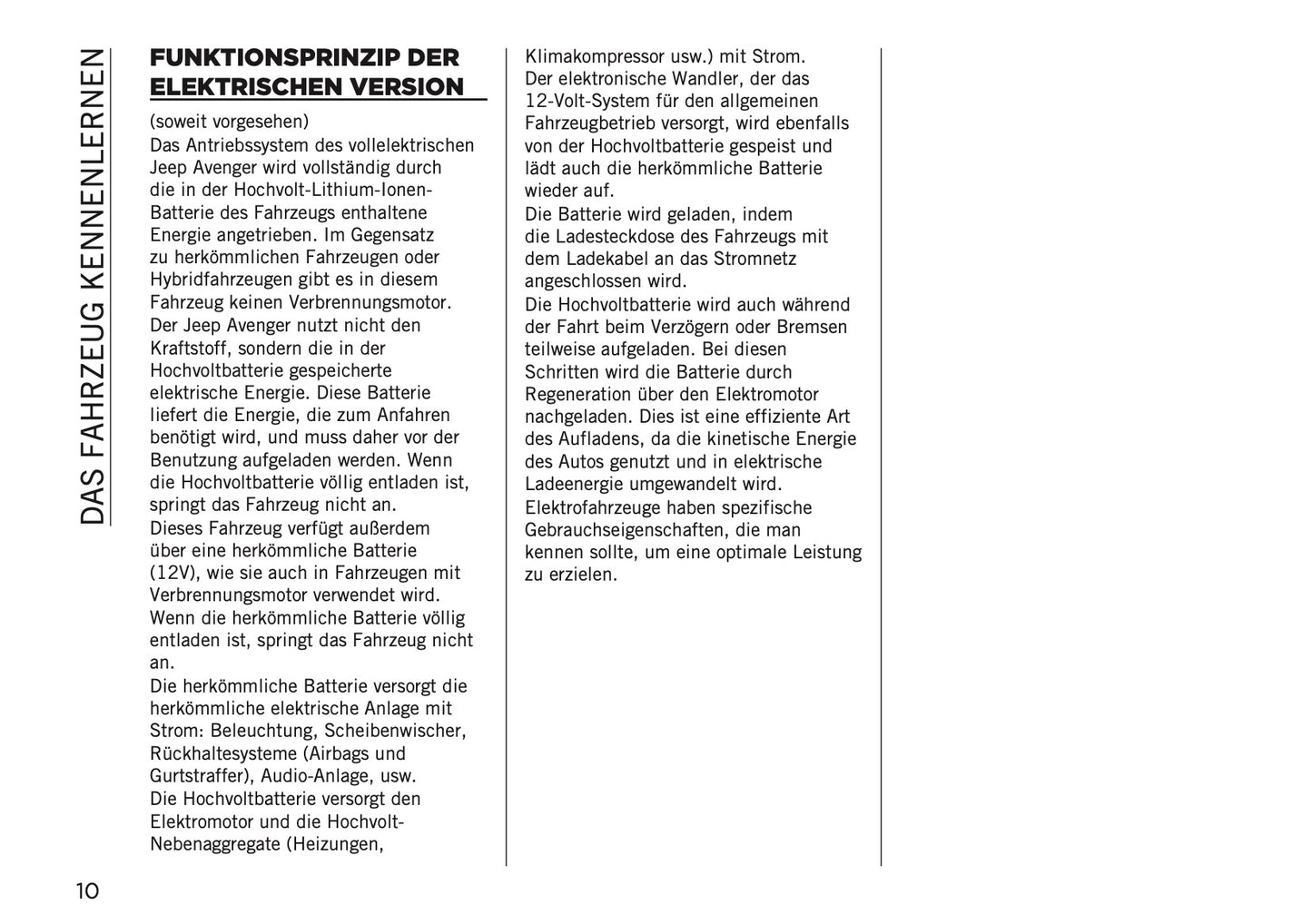 2023-2024 Jeep Avenger Owner's Manual | German