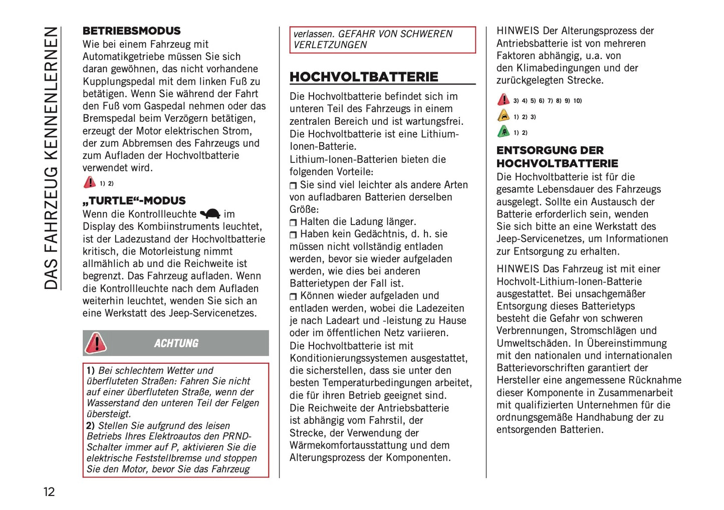 2025 Jeep Avenger Bedienungsanleitung | Deutsch