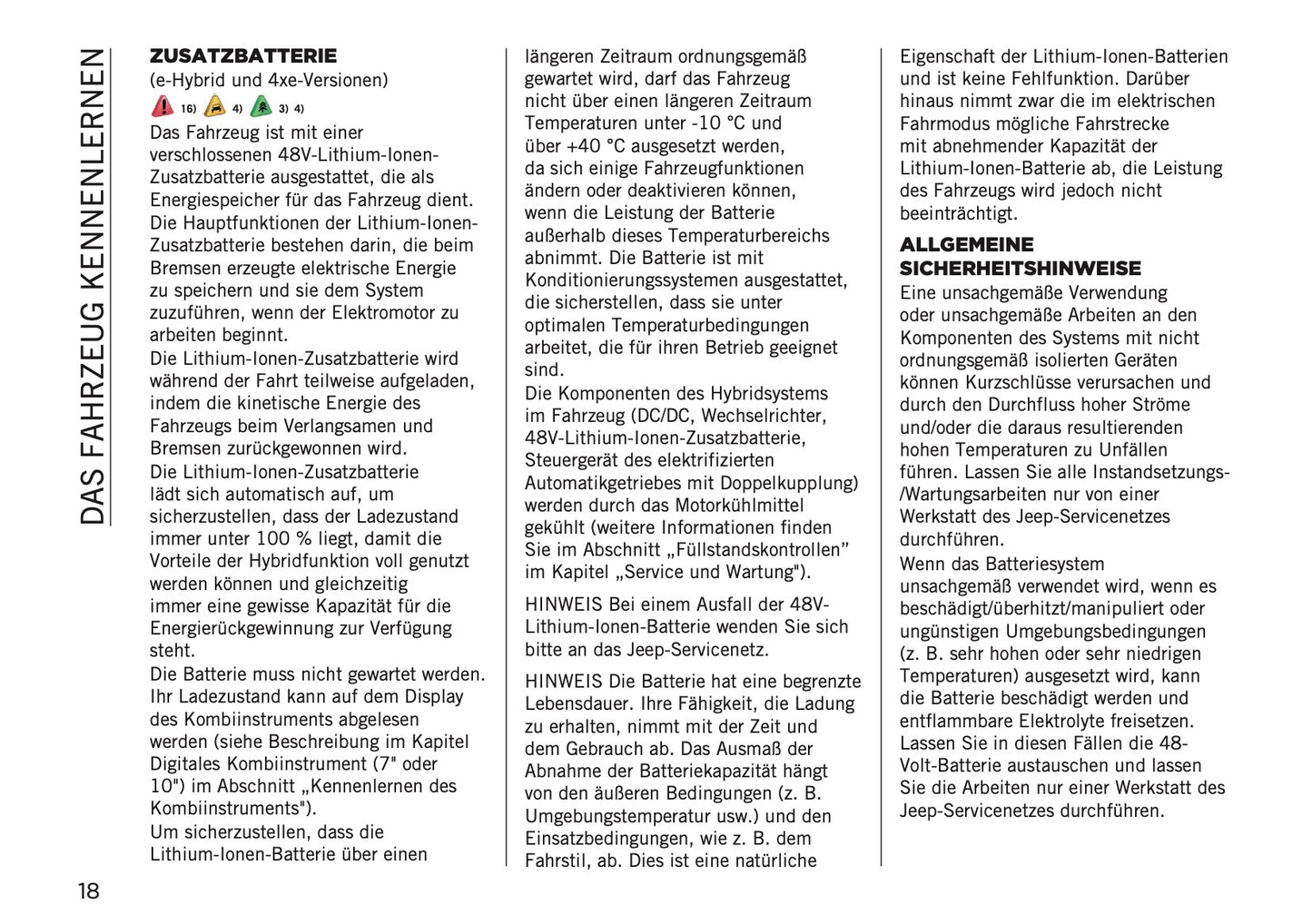 2025 Jeep Avenger Bedienungsanleitung | Deutsch