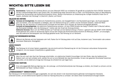 2025-2026 Jeep Avenger Bedienungsanleitung | Deutsch