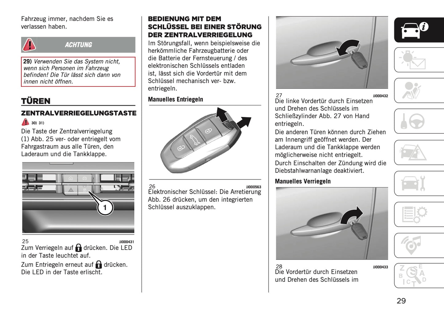 2025-2026 Jeep Avenger Bedienungsanleitung | Deutsch
