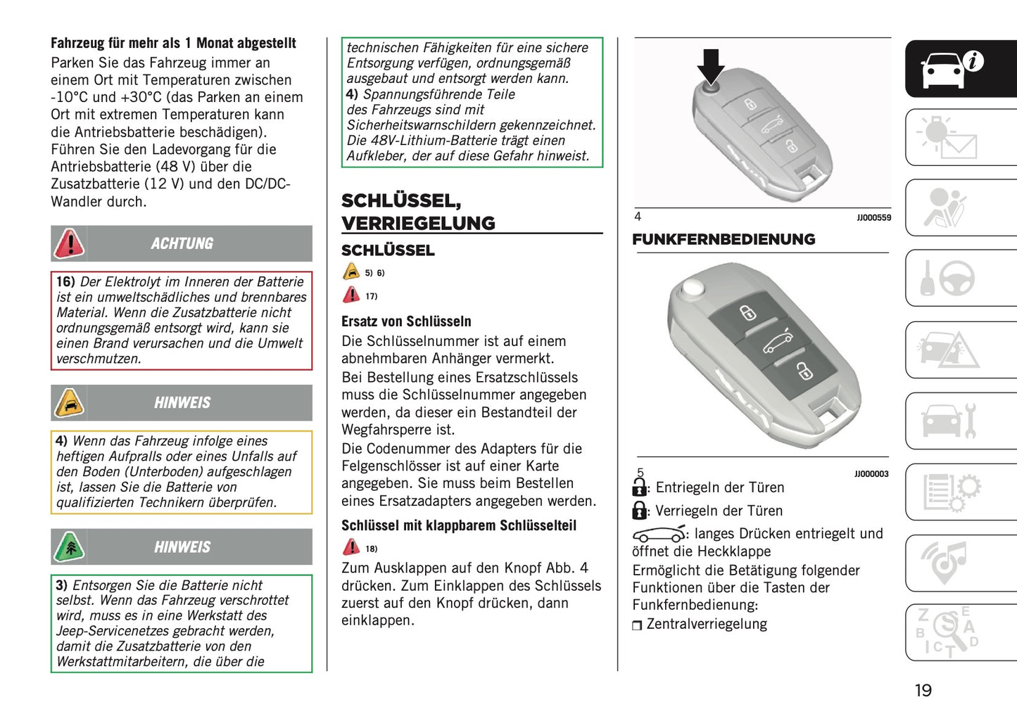 2026 Jeep Avenger Owner's Manual | German