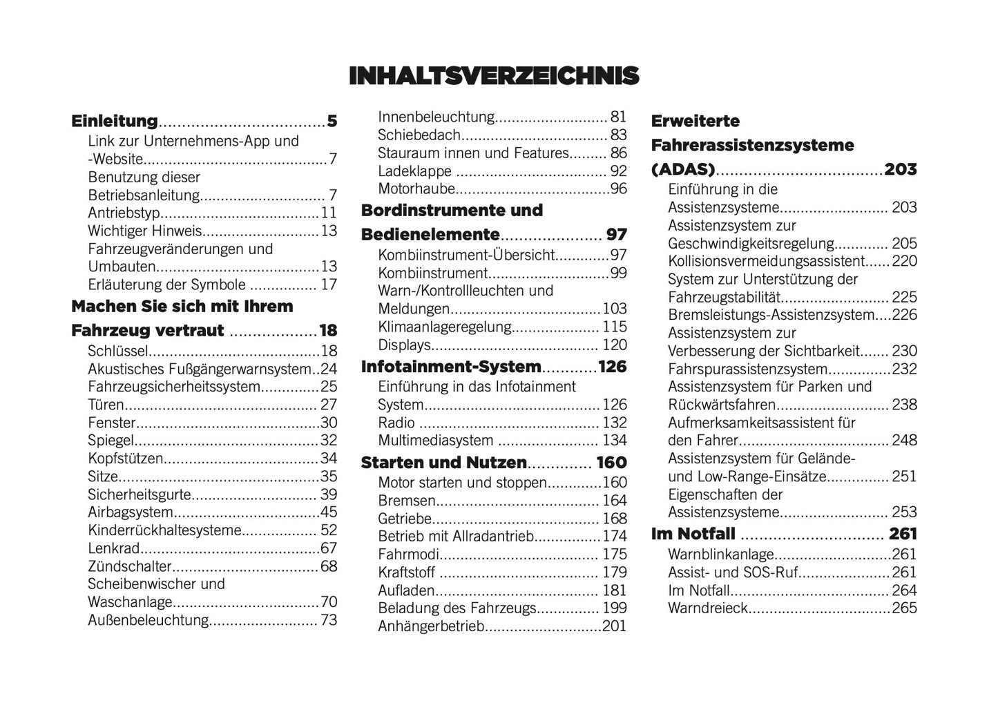 2026 Jeep Avenger Owner's Manual | German