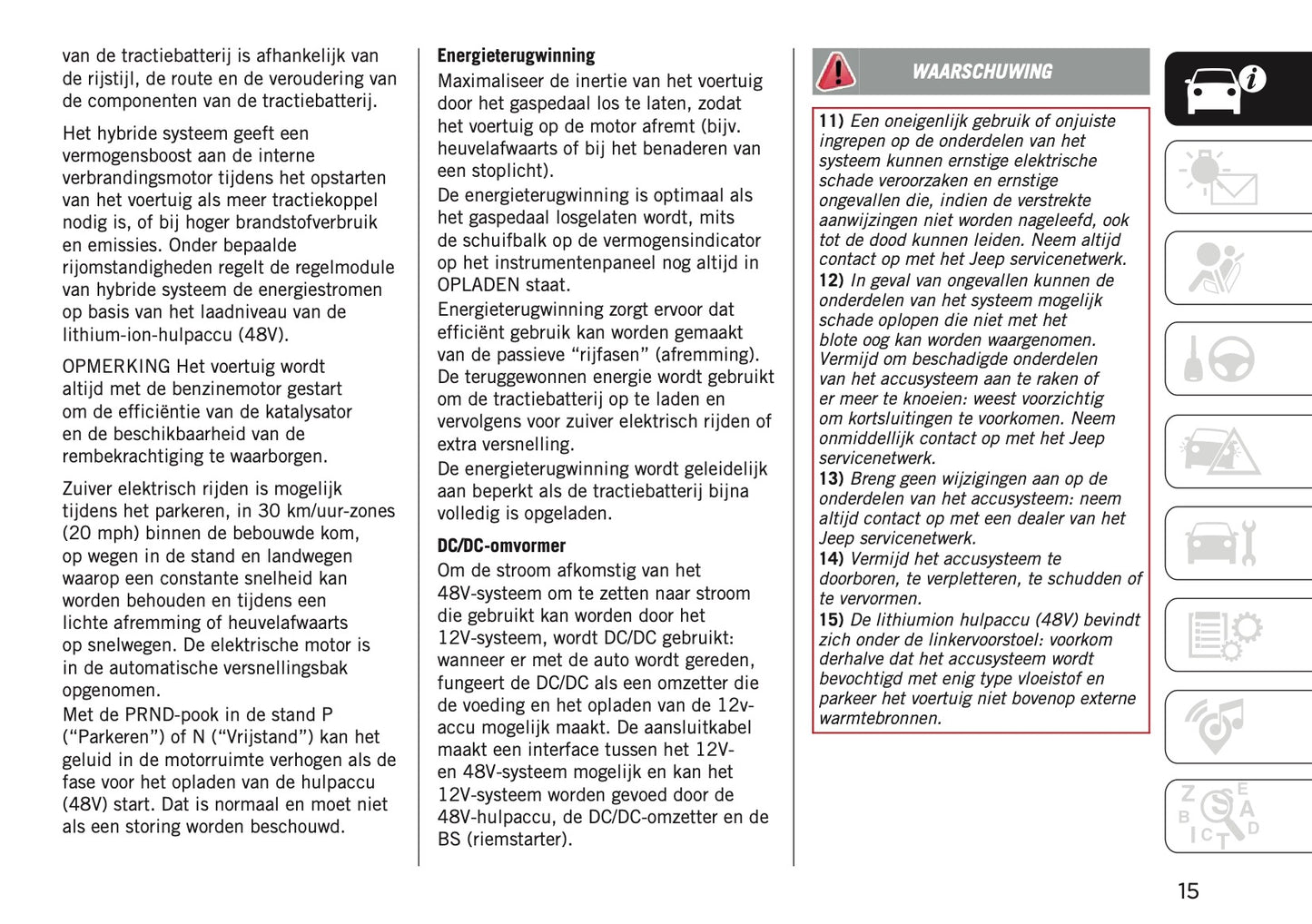 2025 Jeep Avenger Owner's Manual | Dutch