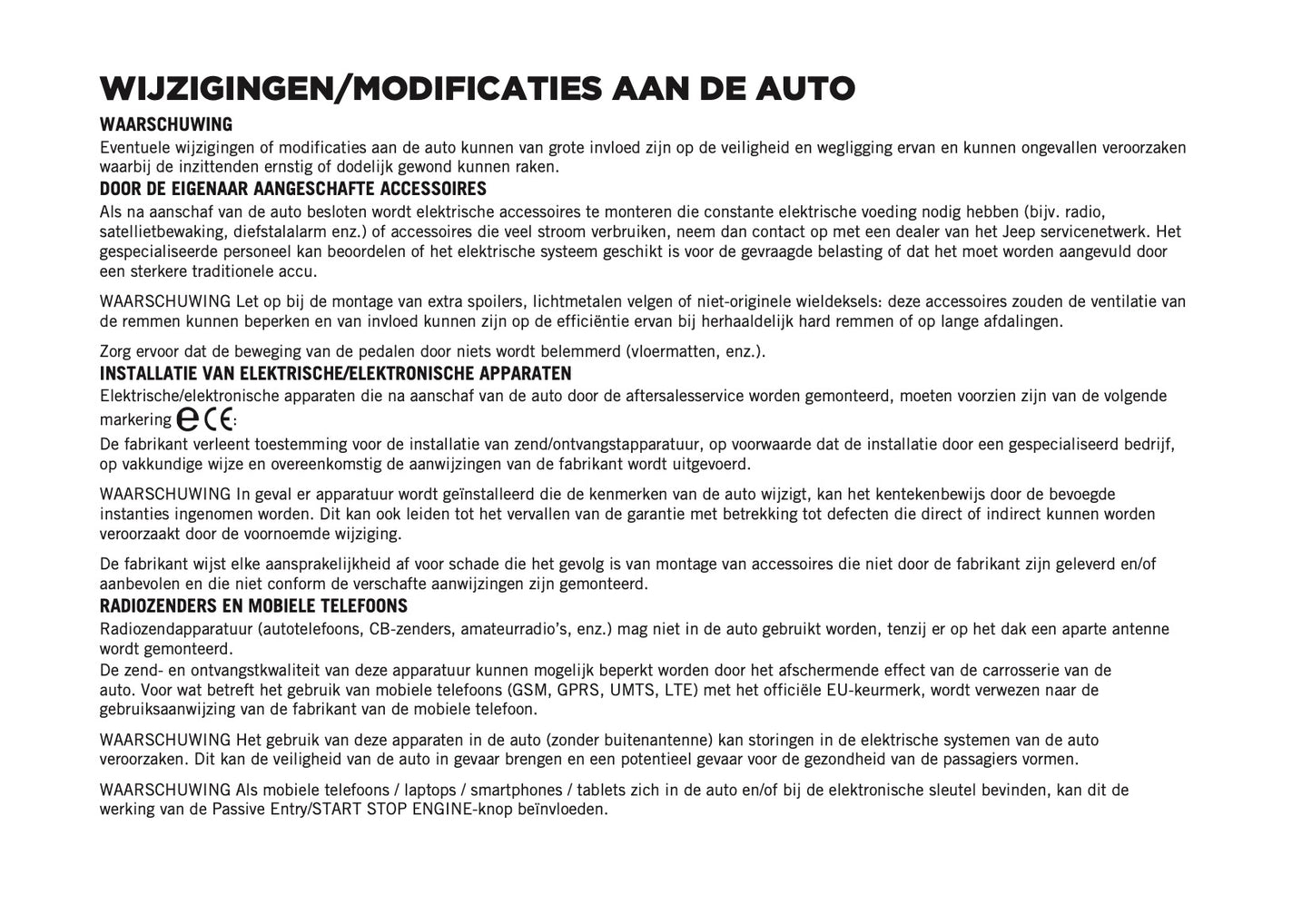 2025 Jeep Avenger Owner's Manual | Dutch