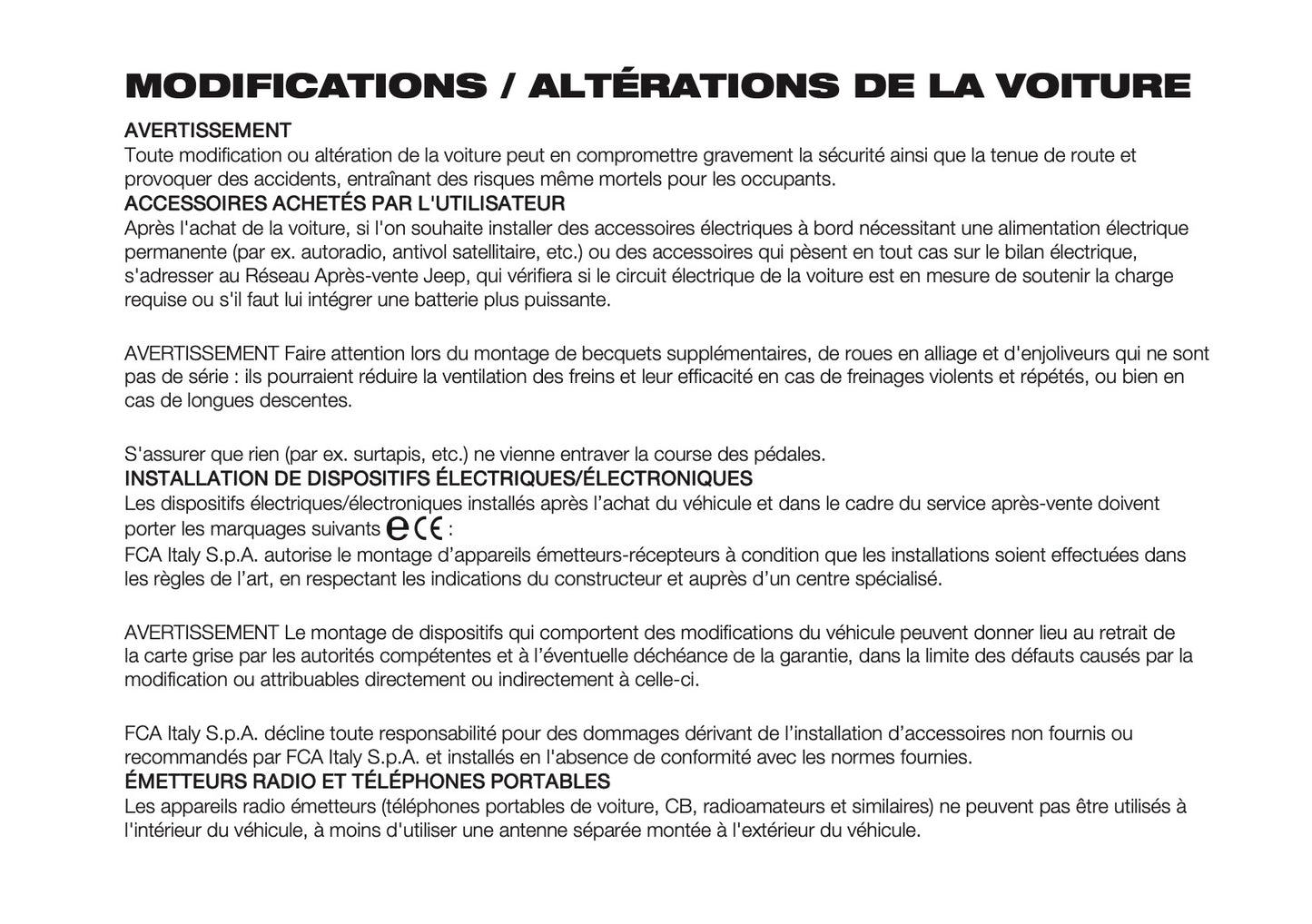 2020-2021 Jeep Compass Owner's Manual | French