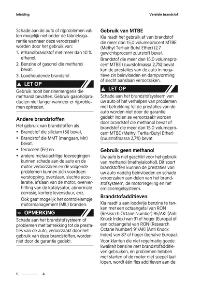 2024-2025 Kia Picanto Owner's Manual | Dutch