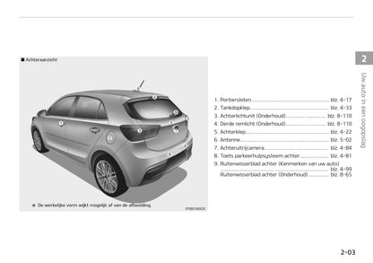 2018-2019 Kia Rio Owner's Manual | Dutch