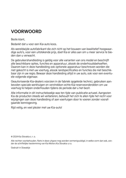 2024-2025 Kia Sportage Owner's Manual | Dutch