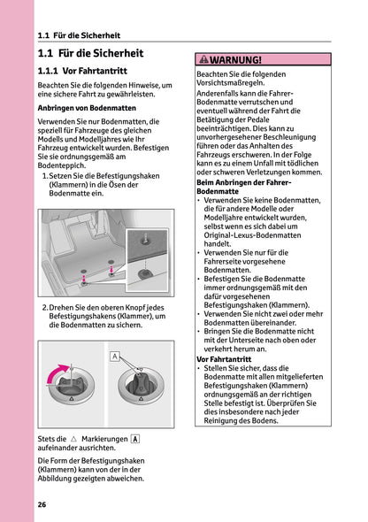 2025-2026 Lexus LBX Owner's Manual | German