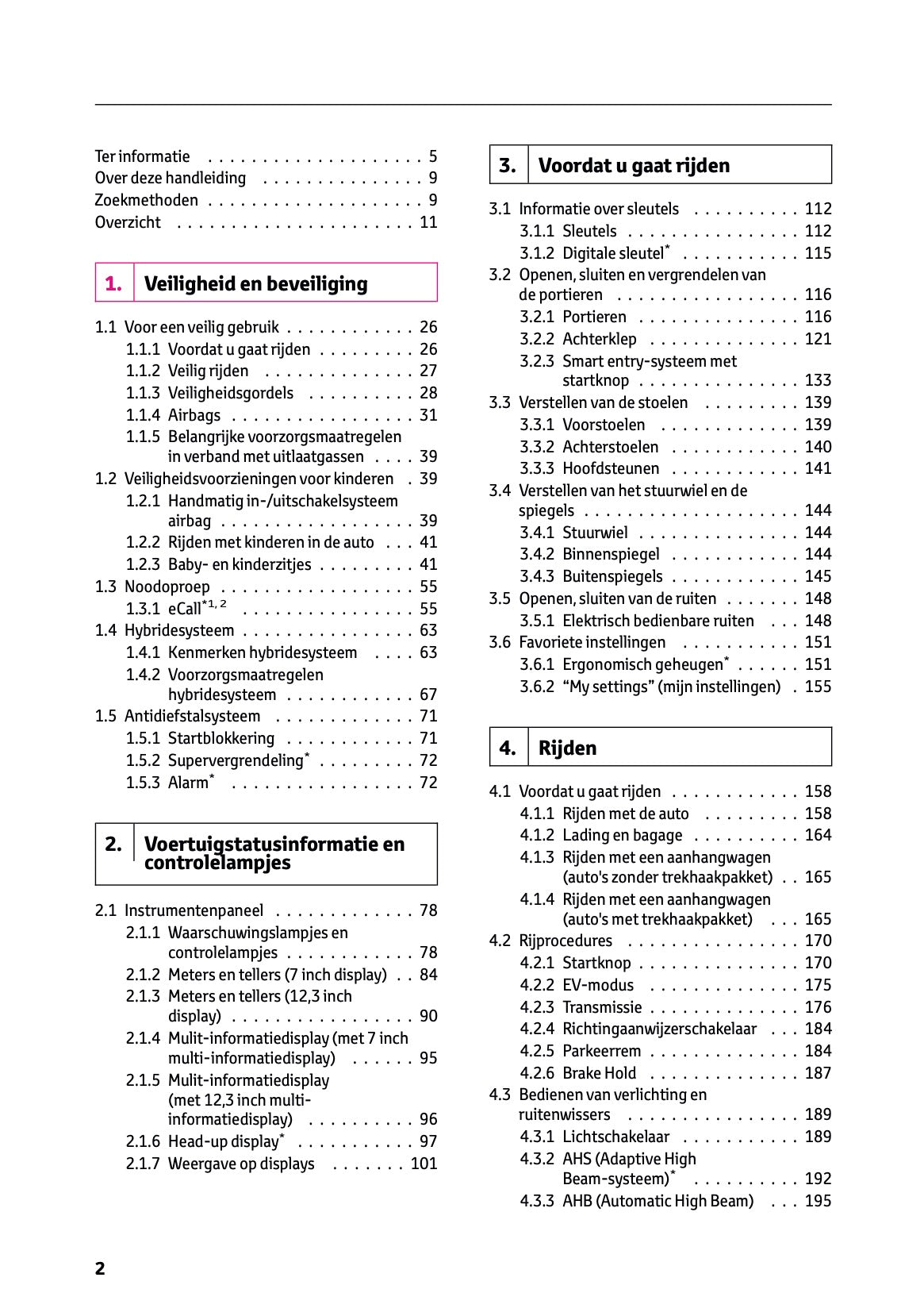 2025-2026 Lexus LBX Owner's Manual | Dutch