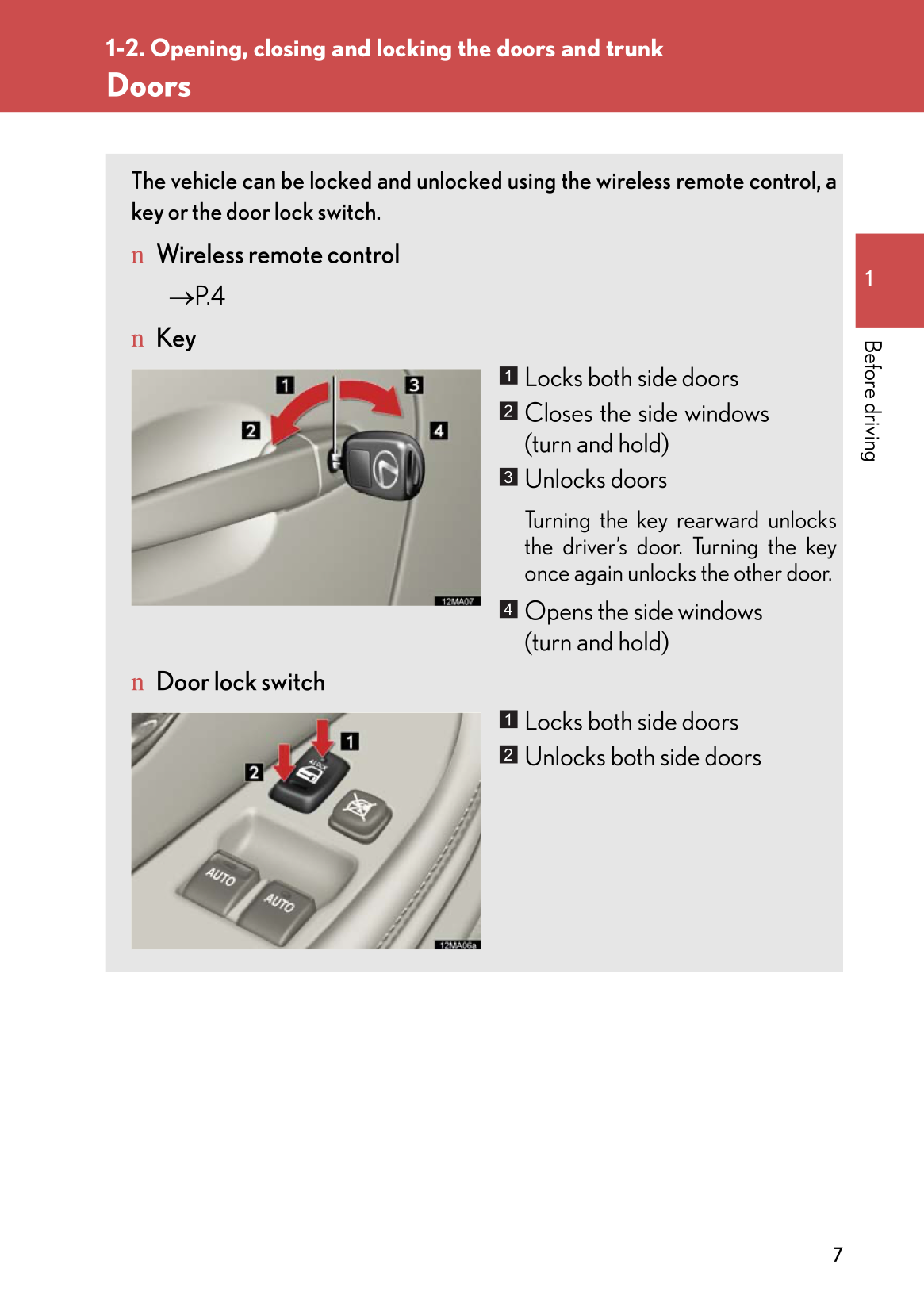 2007 Lexus SC430 Owner's Manual | English