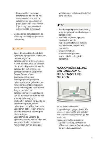 2025-2026 Leapmotor B10 Owner's Manual | Dutch