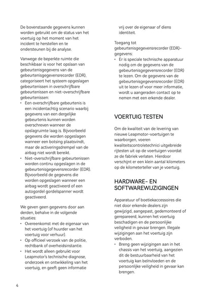 2025-2026 Leapmotor B10 Owner's Manual | Dutch