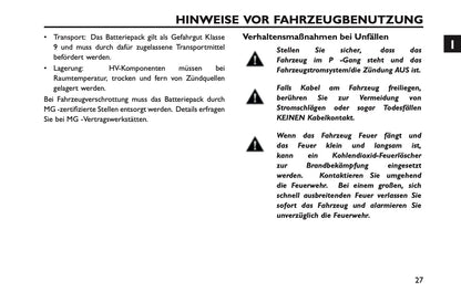 2025 MG MG3 Owner's Manual | German