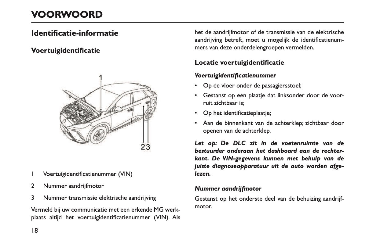 2024-2025 MG MG4 Electric Owner's Manual | Dutch