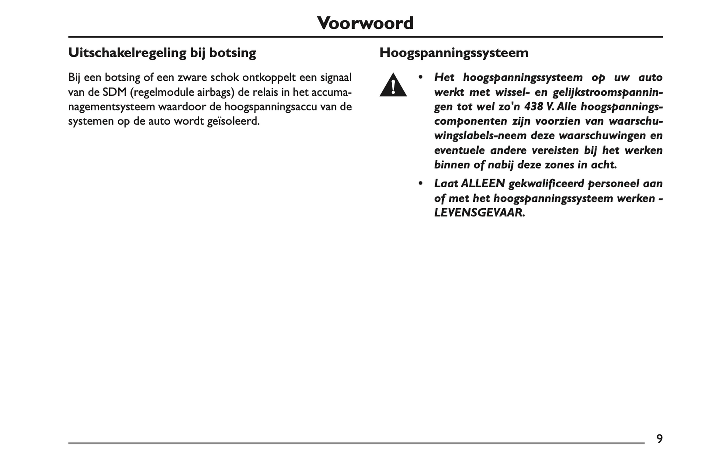 2022 MG MG5 Owner's Manual | Dutch