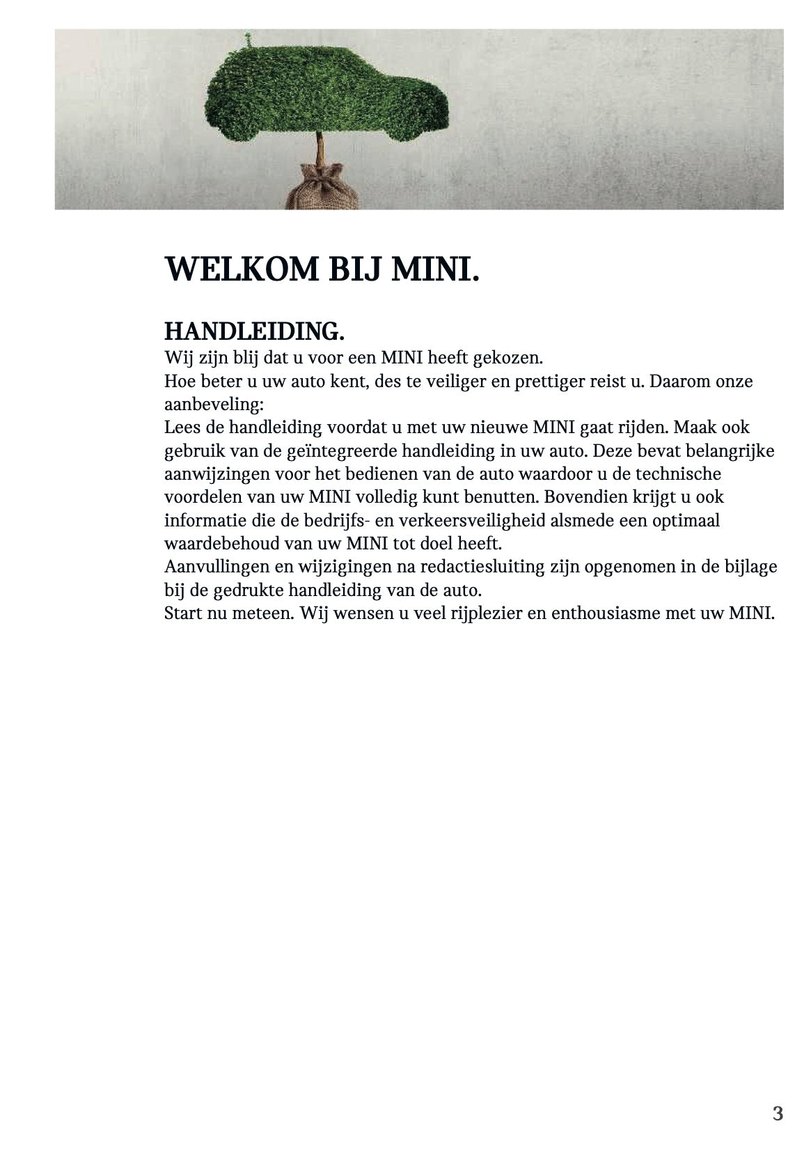 2021-2022 Mini Clubman Owner's Manual | Dutch