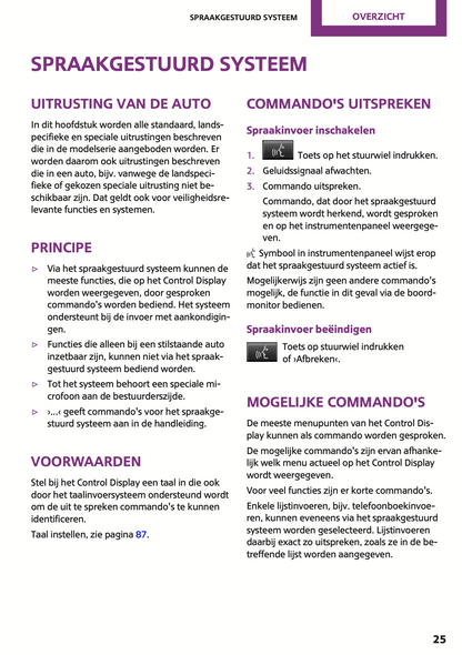 2015 Mini Cooper Owner's Manual | Dutch