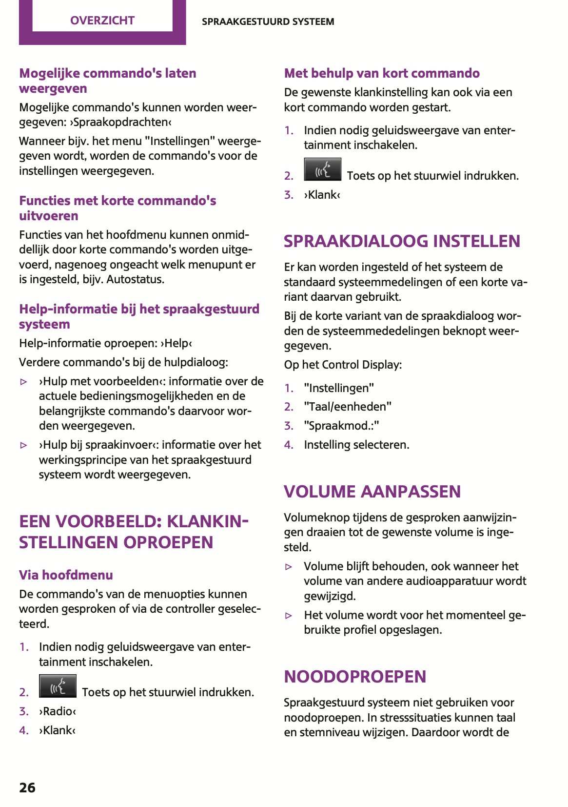 2015 Mini Cooper Owner's Manual | Dutch