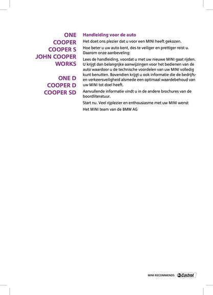 2015 Mini Countryman/Paceman Owner's Manual | Dutch