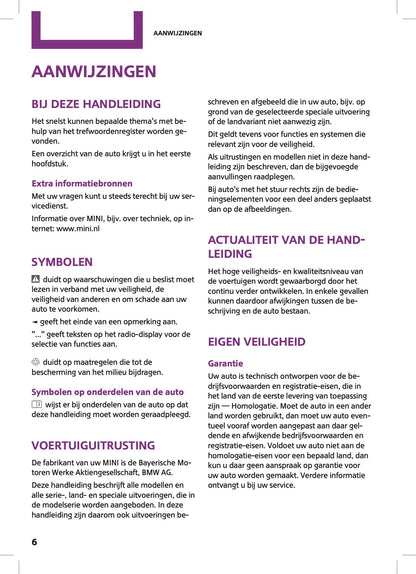 2015 Mini Countryman/Paceman Owner's Manual | Dutch