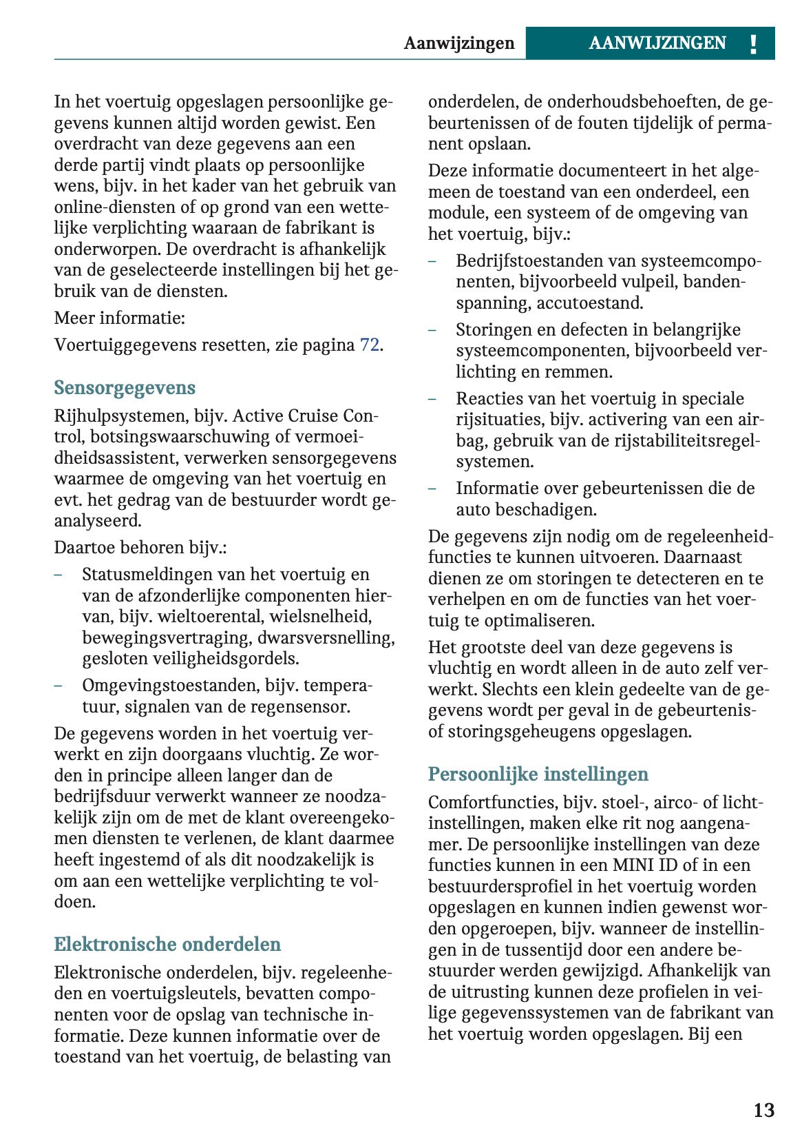 2024 Mini Countryman Owner's Manual | Dutch